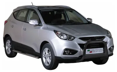 Zdjęcie produktu dla Listwa ochronna przedniego zderzaka do Hyundai ix35 2009-2015 ø63mm stalowa czarna