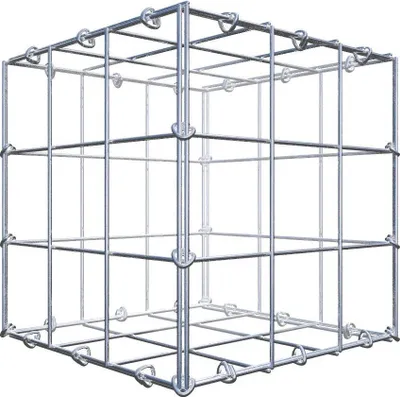 Produktbild von Gabione 30 cm x 30 cm x 30 cm (L x H x T), Maschenweite 10 cm x 10 cm, C-Ring