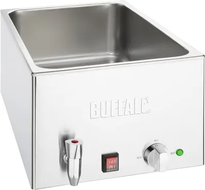 Image de Bain-marie Buffalo avec robinet, sans récipient, Gn 1 à 1