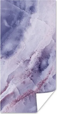 Produktbild von MuchoWow® Poster Naturstein - Lila - Edelsteine und Mineralien 20x40 cm - Plakat - Foto