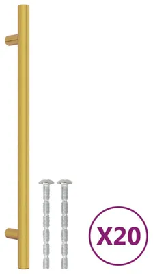 Immagine prodotto di vidaXL Maniglie per mobili 20 pezzi. Acciaio inox dorato 192 mm