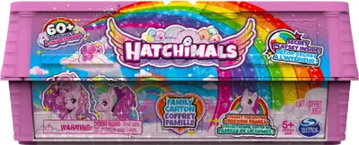 Produktbild von Hatchimals Family Adventures Eierkarton mit Katzen-Familie, Spielset mit 10 CollEGGtibles-Figuren und 2 Zubehörteilen, Tier, 5 Jahr(e), Mehrfarbig