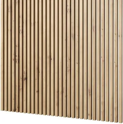 Zdjęcie produktu dla MEBANO 36 Szt. Lameli Ściennych MDF Premium 275 x 3 x 3,8 cm Dąb Artisan 3D