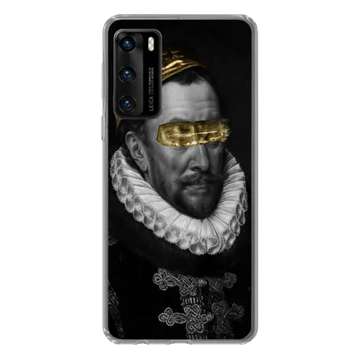 Produktbild von MuchoWow® Handyhülle Schutzhülle Hülle für Huawei P40 Malerei - Schwarz und Gold - Alte Meister Silikon Softcase Handy Hülle - Handytasche