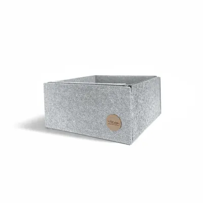 Produktbild von Aufbewahrungsbox CLEAN Filz 18,5 x 17 x 9 cm ohne Deckel in hellgrau meliert
