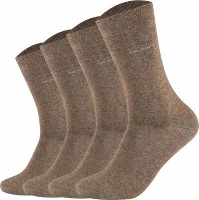 Produktbild von Camano Uni Socken - Soft Socks, einfarbig, 4er Pack Braun 39-42