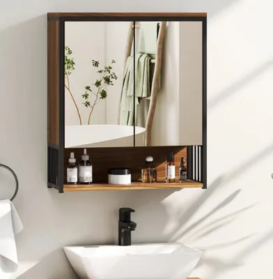 Produktbild von Hängender Spiegelschrank für Badezimmer, Badschrank,Badezimmer