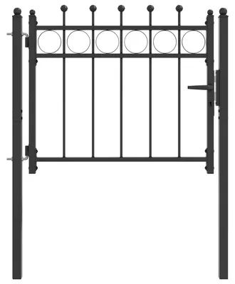 Image de Portail vidaXL HORST 100 x 75 cm, métal noir, verrouillable