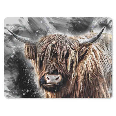 Produktbild von MuchoWow® Mauspad Mousepad Schottischer Highlander - Tiere - Farbe 40x30 cm - Mousepads - Maus Mat - Pad - Mausunterlage - Anti Rutsch