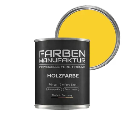 Produktbild von Holzfarbe Wetterschutzfarbe Holzlack Holzschutzlack Trendfarbe 5L - Butterblumen Gelb