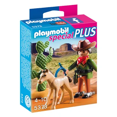 Produktbild von PLAYMOBIL SpecialPlus Cowboy mit Fohlen, 4 Jahr(e), Mehrfarbig, Metall, Kunststoff