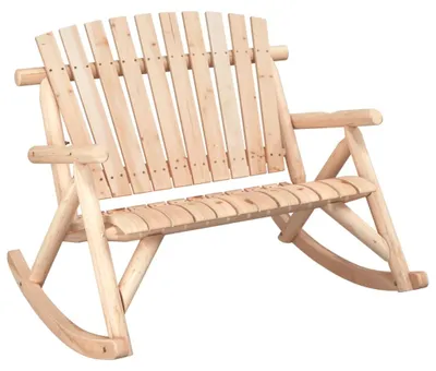 Obrázok produktu pre vidaXL Záhradná hojdacia lavica pre 2 osoby 123x96x102 cm Masívne smrekové drevo