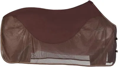 Productafbeelding van Vliegendeken Paard - Paardendeken Insecten - Bescherming Insecten - Zweetabsorberende Fleece - 125 cm - Bruin