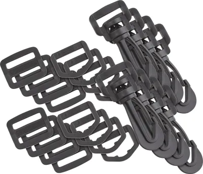 Produktbild von VBS XXL Taschenzubehör-Set "Karabiner, D-Ring und Leiterschnalle", 30-tlg. 20 mm