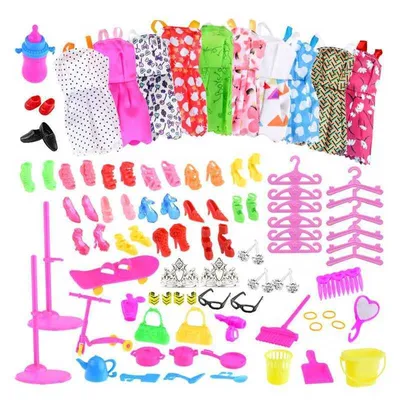Produktbild von Set aus Kleidern, Schuhen und Accessoires für Puppen ZA4741