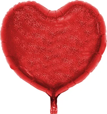 Image de Ballon en plastique Cœur, rouge (scintillant), env. 45 cm