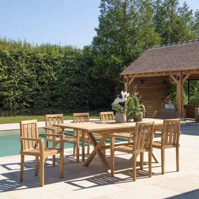 Produktbild von FUN – Gartenmöbel aus Teakholz für 8–10 Personen