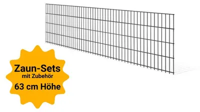 Produktbild von Doppelstabmattenzaun-Set (6/5/6)