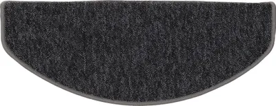 Produktbild von Trend Schlinge Stufenmatte Einfarbig (halbrund), Größe / Ausführung / Menge:18x56 cm (halbrund)  1 Stck., Farbe:Schwarz Grau