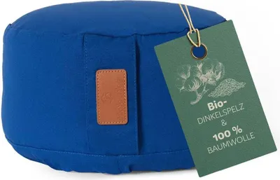 Immagine prodotto di #DoYourYoga  Cuscino yoga Vishnu - imbottito con pula di farro - Rotondo - Blu navy