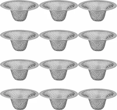 Produktbild von 12 Stück Abflusssieb, Haarsieb Dusche, waschbecken Sieb, Spülbecken Sieb, Badewanne Haarfänger