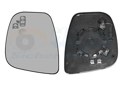 Obrázek produktu pro VAN WEZEL sklo vnějšího zrcátka levé pro Proace CITROEN Jumpy OPEL Vivaro C