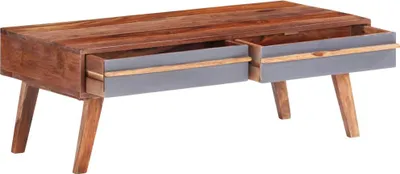Produktbild von vidaXL Couchtisch Grau 110x50x40 cm Massivholz