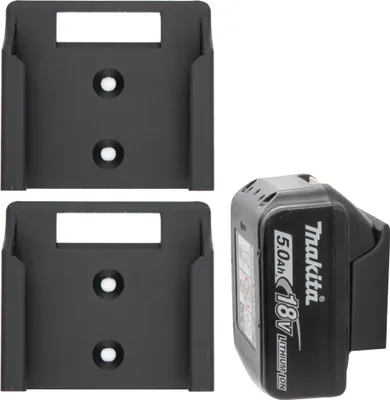 Produktbild von 2x Akkuhalter für Makita Akku Wandhalter Akkuwandhalter Wandhalterung Halter 18V