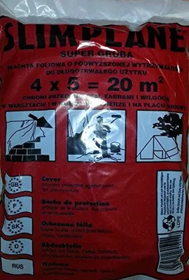 Produktbild von 2er Pack Abdeckplane Allzweck-Plane EXTRA STARK Allzweckfolie dicke 67 µm, 4x5 (20m2) Malerplane Staubschutzfolie Malerfolie für Renovierung und Umzug