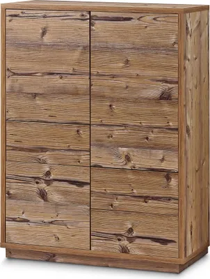 Produktbild von AILEENSTORE Highboard-Kommode Eyecatcher - Sideboard Anrichte mit Push-To-Open System, 3 Schubkästen und 3 Türen - Wohnzimmer-Möbel, Farbe:Fichte