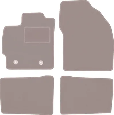 Image de Tapis de sol en velours pour Toyota Prius III hatchback (2009-2011) - tapis de sol LUX beige (4 pièces)