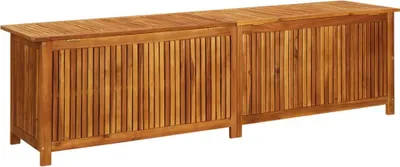 Productafbeelding van Tuinbox "Pelm" gemaakt van massief acaciahout, geolied. Afmetingen (breedte/hoogte/diepte): 200x58x50 cm