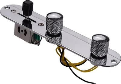 Zdjęcie produktu dla Płytka sterująca do gitary - zamiennik pokręteł do gitary Telecaster - metalowa płytka sterująca z pokrętłami