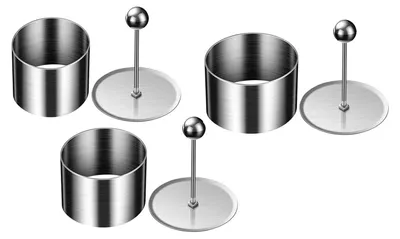 Produktbild von Edelstahl-Lebensmittelring-Set – mit Lebensmittelpresse – 1 Set