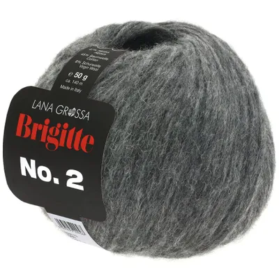 Produktbild von Lana Grossa BRIGITTE NO. 2 50 g hochwertige Mischung aus Schurwolle, Baumwolle und Alpaka 140 m Farbe 024 - Anthrazit