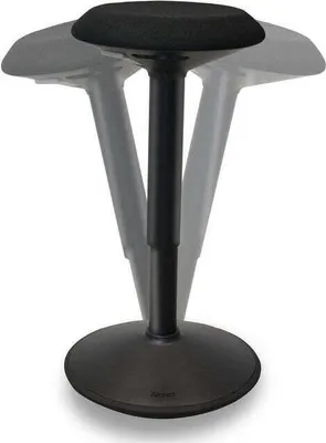 Obrázek produktu pro Backerz Bckz Wobble Stool Black | Výška 55-80 cm | Balanční stolička | Sedací stolička | Ergonomická kancelářská židle | Sedlová stolička