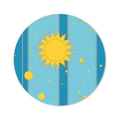 Produktbild von MuchoWow® Mauspad Mousepad Sonne - Mond - Design 30x30 cm - Mousepads - Maus Mat - Pad - Mausunterlage - Tischunterlage - Schreibtischmatten
