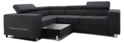 Immagine prodotto di Divano ad angolo Divano a L divano design rivestimento moderno tessile funzione letto tessuto grigio