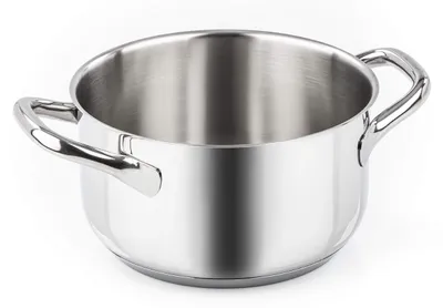 Stahlkochtopf 20 cm, 3 Liter, mit Deckel, für alle Herdarten