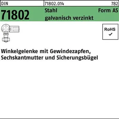 Produktbild von Reyher Winkelgelenke DIN 71802 St. AS 10 - M 6 vz (25 Stück)
