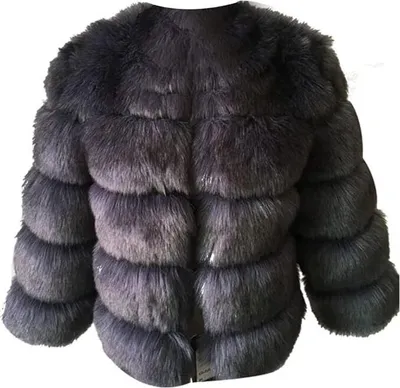 Produktbild von Damen Kunstpelz Mantel Kurzer Faux Pelz Winterjacke Kunstfell Oberbekleidung Einfarbig Dicker Parka Wintermantel, Damen , rot, S