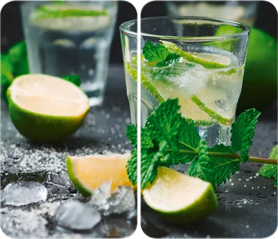 Zdjęcie produktu dla WENKO zestaw 2 pokrywek do kuchenek, szklanych desek do krojenia Mojito