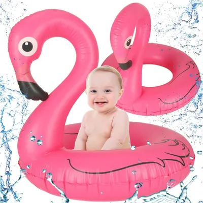 Image de Roue gonflable Flamant rose 90cm