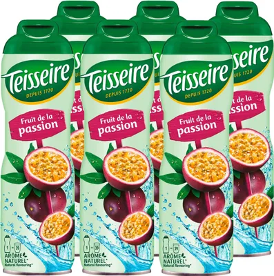 Produktbild von Teisseire Getränke-Sirup Passionsfrucht 600ml - Intensiver Geschmack (6er Pack)