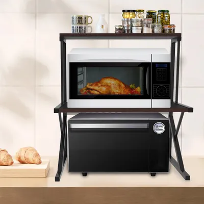 Produktbild von Küchenregal Mikrowellenregal  2-stufiges Mikrowellenständer 54*30*65cm