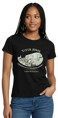 Produktbild von Spreadshirt Die Drei Fragezeichen warenhandel Frauen T-Shirt, L, Schwarz