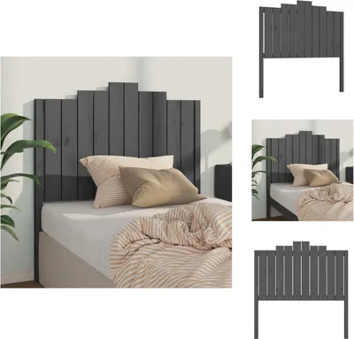Immagine prodotto di vidaXL Testiera grigia 106x4x110cm in legno di pino massiccio - Testate e piedi