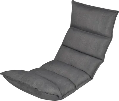 Obrázek produktu pro Skládací lenoška na podlahu šedá textil