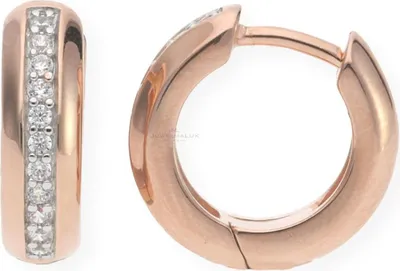 Produktbild von JuwelmaLux Creolen 925 Silber Roségold plattiert mit Zirkonia JL10-06-1275