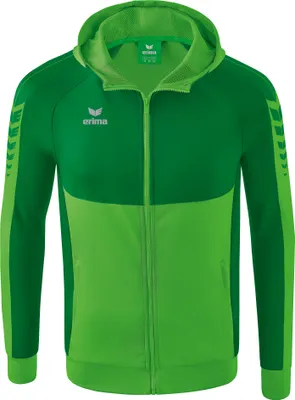Produktbild von Erima Six Wings Trainingsjacke mit Kapuze Grün/Smaragd - L